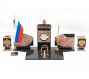 Настольный набор с гербом и флагом России